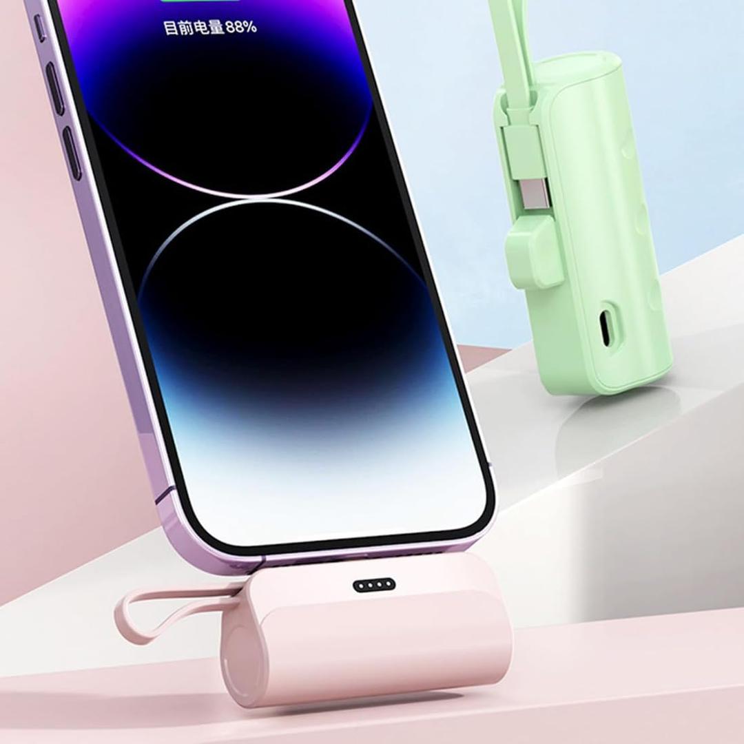 Mini power bank 2 en 1 compacte, légère et facile à transporter (tik)