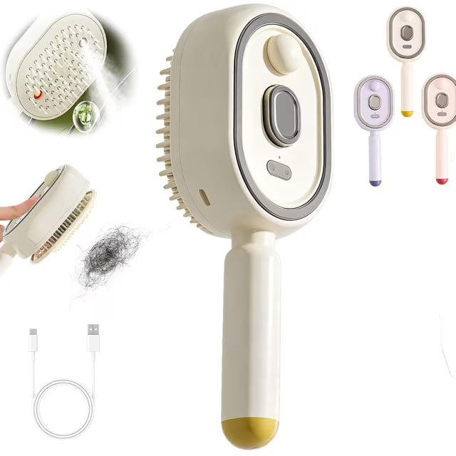 Brosse Électrique Hydratante 3-en-1 : Retrouvez des cheveux plus doux, plus lisses et plus faciles à coiffer chaque jour.