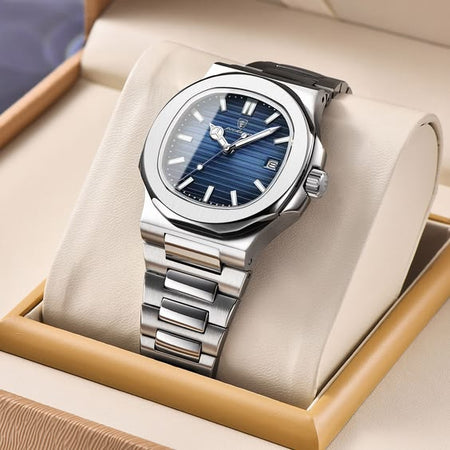 POEDAGAR 930 – La Montre en Acier Inoxydable qui Allie Élégance, Robustesse et Précision