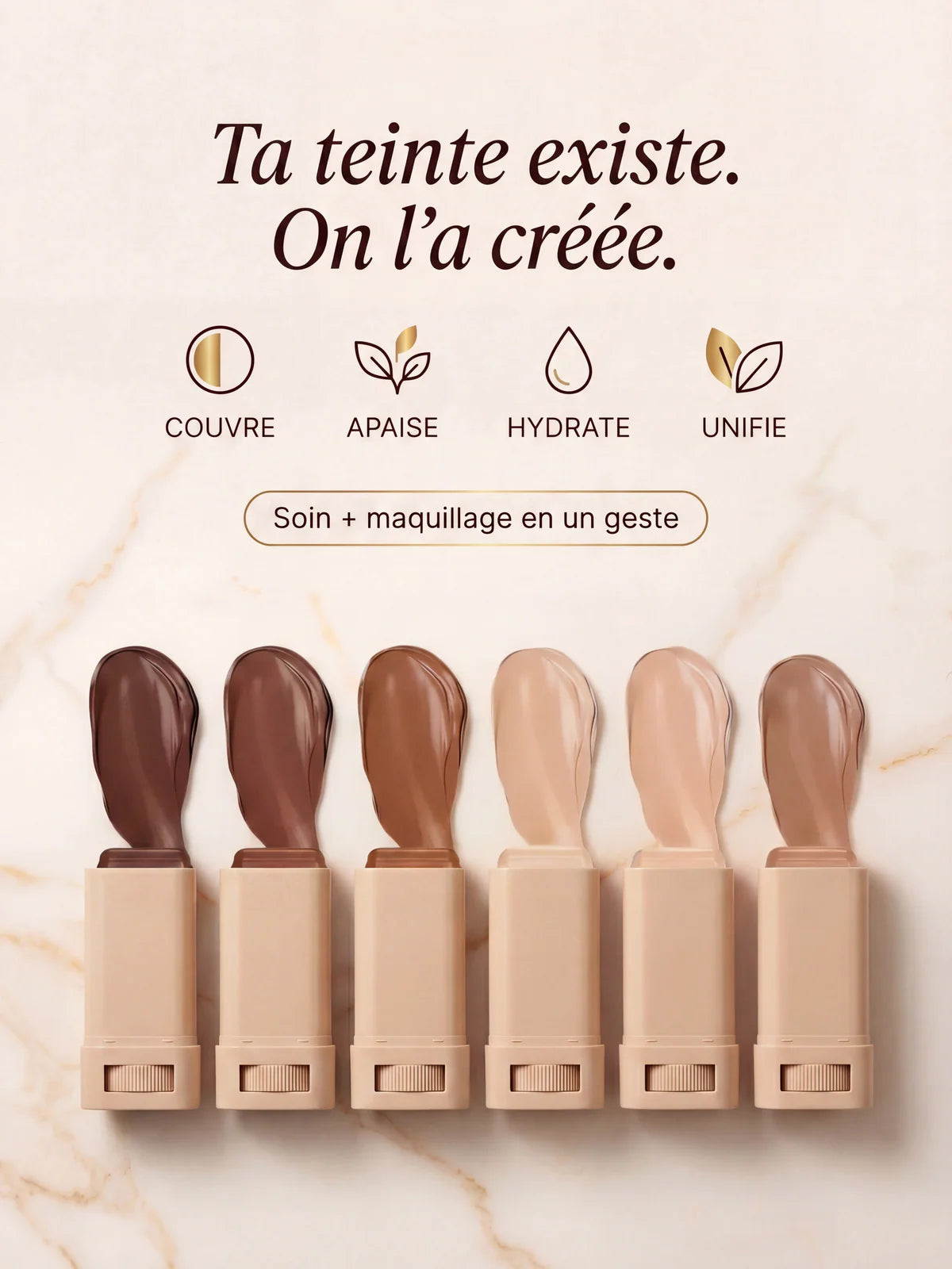 Stick Fond de Teint Magique – Un Teint Uniforme, Naturel et Lumineux en Quelques Secondes