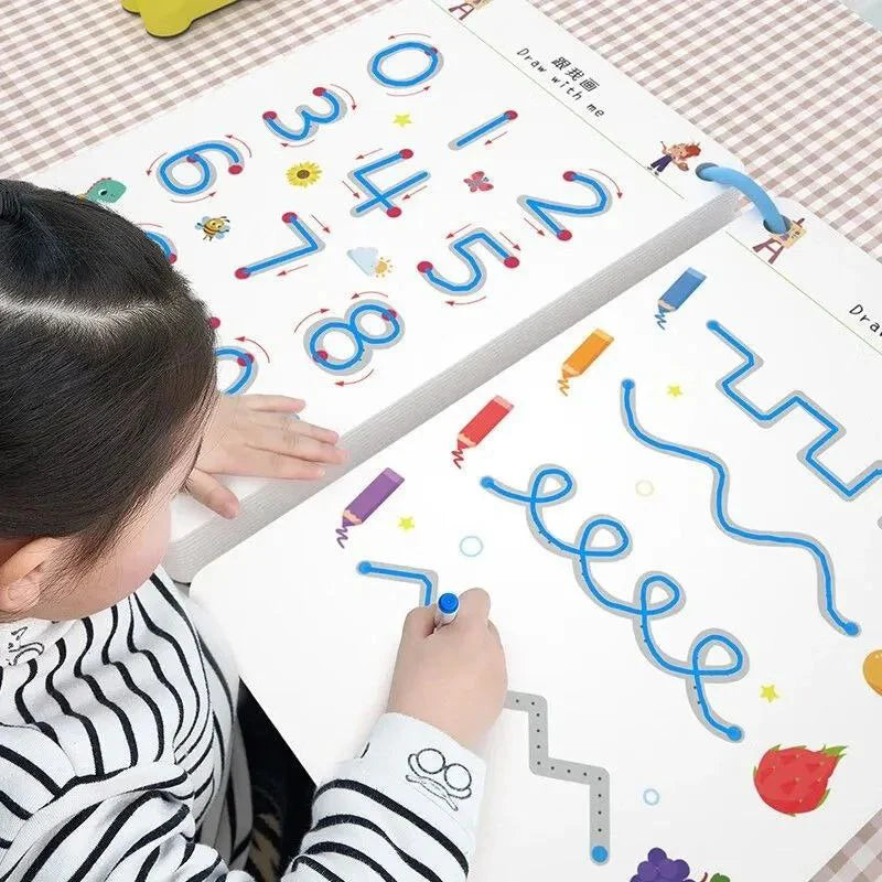 Le Kit d'Éveil Intellectuel 4 en 1 (Alphabet • Mathématiques • Dessin • Logique) qui Accompagne Votre Enfant vers un Apprentissage Plus Facile et Plus Ludique !